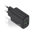 Miniatyrbillede 1 af 2: CARGADOR AISENS GAN 20W, 1XUSB-C PD3.0, 1XUSB-A QC3.0, SORT Svart