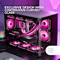 Miniatyrbillede 2 af 4: Gaming Micro-ATX Kabinet - MARS GAMING - MC-FUSIONM - Buet Glas - Væskekøling - Dobbelt Kammer