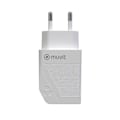 Miniatyrbillede 2 af 3: 1 USB 2.4A sektoroplader (12W) - MUVIT - TIL SKIFTE - Hvid - Smartphones og tablets Vit