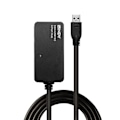 Miniatyrbillede 2 af 3: Aktiv USB 3.0 forlængerkabel - Pro - 10m - Hub med 4 porte - Sort - Tilslutter op til 4 enheder