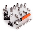 Miniatyrbillede 3 af 5: BAHCO 1/4 tomme 25 dele socket sæt - Højtydende stållegeme - Mikrosatineret finish