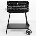 Miniatyrbillede 2 af 2: Bærbar grill - AKTIVE - 55 x 43 x 82 cm - Rustfrit stål - Justerbar grill - 4 stegehøjder Svart