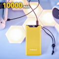 Miniatyrbillede 2 af 4: Intenso Powerbank F10000, Ekstern Batteri med PD 20 W og QC 18 W, USB-C og USB-A port, 10 000 mAh, Gul
