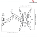 Miniatyrbillede 4 af 4: Support til TV for LCD, LED og plasma 32-55" 22kg Maclean Brackets MC-784