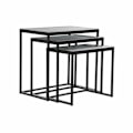Miniatyrbillede 3 af 4: Redeborde af sort metal i glas (58 x 36,5 x 53,5 cm) - 3 stk.