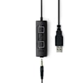 Pikkukuva 3 / 4: SPC Brave Pro – PC-kuulokemikrofonilla ja melunvaimennus, USB-A+AUX-liitäntä, kaukosäädin ja keinonahkaiset korvatyynyt Svart