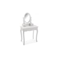 Miniatyrbillede 1 af 2: Klassisk Kate Toiletbord - VERSA - Træ og glas - Hvid - 129,5 x 40 x 70 cm Vit