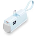 Miniatyrbillede 1 af 3: Vention Strømbank med LED-skærm 4800mAh (USB-C Lightning USB-C) 22,5W Blå foldbar Type USB-C