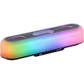 Pikkukuva 1 / 4: Mars Gaming MSB-ORB, 20 W kannettava kaiutin ja soundbar, Orbilight RGB 360, kolmoisohjain, Bluetooth 5.3/MicroSD/AUX/FM, musta
