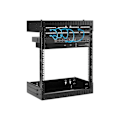 Miniatyrbillede 3 af 3: Væghængt serverrack 12U - STARTECH - Åben ramme netværksskab - Stål - 90 kg - Justerbar dybde