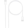 Miniatyrbillede 1 af 2: NANOCABLE 10.01.6002-CO - USB-C 2.0-kabel 60W 3A, USB-C han til USB-C han-stik, hvid farve, 2 m