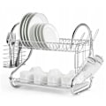Miniatyrbillede 3 af 3: Etagère til opvask 2 niveauer Tallerkener bestik 38cm Maestro Silver