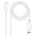 Miniatyrbillede 1 af 2: USB 2.0 kabel - NANO KABEL - 10.01.2103-W - USB-C/M-A/M - 3A - 3 meter - Hvid