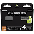 Miniatyrbild 1 av 3: Uppladdningsbart batteri LR6 (AA) NiMH Panasonic eneloop pro HR06 + Box 2500 mAh 1,2 V 4 st.
