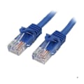 Miniatyrbillede 1 af 3: Netværkskabel Cat5e UTP uden krokodille - 50 cm Blå - RJ45 ethernetkabel med anti-krog - Patchkabel - STARTECH