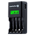 Miniatyrbillede 1 af 2: Batterioplader - everActive - NC-450 Black Edition - 4 celler - Kompatibel AA/AAA - Universel sort