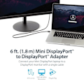 Pikkukuva 3 / 6: 2 m: n Mini DisplayPort – DisplayPort 1.2 -kaapeli - Mini DP – DP 4K -kaapeli - M / M - MDP2DPMM2M