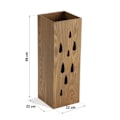 Miniatyrbillede 3 af 3: Moderne MDF Træ Paraply Stand - Brun - Versa - 48 x 22 x 22 cm kastanj