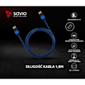 Miniatyrbillede 2 af 4: Savio Cle HDMI GCL-02 1,8 m, v2.0, flet blå - 5901986045625
