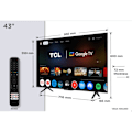 Miniatyrbillede 2 af 6: TCL QLED 43" 43P7K UltraHD 4K Dolby Atmos Google TV