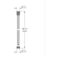 Miniatyrbillede 2 af 6: Fleksibel bruser - GROHE - VitalioFlex Metal - 2 m - Krom - Modstandsdygtig over for folder Krom