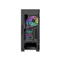 Miniatyrbillede 6 af 6: Nfortec - KRATER X Gaming PC Kabinet Mid Tower ATX, 4x 120mm ARGB blæsere inkluderet, Front mesh, Hærdet glas på siden, Sort