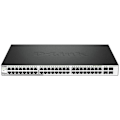 Pikkukuva 1 / 2: VERKKO, kytkin, erillinen kytkin, D-Link Smart 52p Giga 4combo -kytkimen tekniset tiedot 52 N LAN-porttia tyyppi ja nopeus