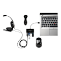 Miniatyrbillede 3 af 3: USB 2.0 koncentrator - KENSINGTON - 4 porte - Sort - USB-drevet - Ekstern
