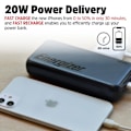 Pikkukuva 4 / 4: TELEFONIA, Power bank, POWER BANK STANDARD, Energizer Ue20055pq Pwbank 20000mah Usb-c PdTekniset tiedotKorkeus2,82 cmLeveys14,55