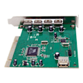 Pikkukuva 1 / 4: 7-porttinen USB 2.0 PCI -ohjainkortti - STARTECH - PCI 5x USB-A (F) 2x IDC (M) -sovitin