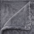 Miniatyrbillede 4 af 6: Plaid - Atmosphera - 3D Losange - Mørkegrå - 180x230 cm - Polyester Mörkgrå