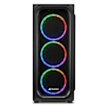 Miniatyrbillede 2 af 3: Spil PC-enge - Sharkoon - TK5M RGB - Sort - RGB-belysning - Tempereret glaspaneler