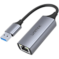 Miniatyrbillede 1 af 2: USB-adapter til Gigabit Ethernet - UNITEK - U1309A - USB 3.1 Gen 1 - Aluminium - 12 cm