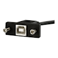 Pikkukuva 2 / 3: Paneeliasennettu USB-kaapeli B - B - F/M - 30 cm - Musta - STARTECH
