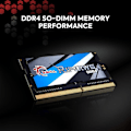 Miniatyrbillede 2 af 3: Hukommelsesnotepad Ripjaws-serien - GSKILL - 32 GB DDR4 2400 MHz - Dobbeltkanal - SO DIMM 260 ben