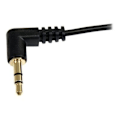 Miniatyrbillede 2 af 2: 3,5 mm slankt højrevinklet stereolydkabel 90 cm - STARTECH - slankt stik - højrevinklede stik