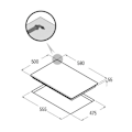 Miniatyrbillede 2 af 2: Gaskomfur - CATA - LCIB 6021 BK - Glas - Sort - 3 brændere - 6250 W