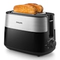Miniatyrbillede 1 af 4: Philips Daily Collection brødrister, 2 toaståbninger, bollebakke, metal, sort (HD2516/90) sort