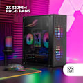 Miniatyrbillede 3 af 3: PC-taske - MARS GAMING - MC-CORE - Ultra-kompakt - 2x 120 mm FRGB fans - Metal-Mesh Design