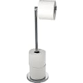 Miniatyrbillede 1 af 4: WENKO 2-i-1 toiletpapirholder, toiletpapirholder og toiletpapirholder, stål, 21x55x17 cm, blank