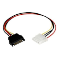Miniatyrbillede 2 af 3: 30 cm F / M LP4 SATA internt strømkabel - 0,3 m SATA til Molex strømadapterkabel - F / M - LP4SATAFM12