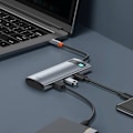 Pikkukuva 5 / 5: HUB USB 7-in-1 - Baseus - Type-C 2x USB 3.0:een - HDMI 4K 30Hz - PD 100W - RJ45 1Gbps