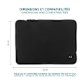 Miniatyrbild 2 av 6: Neoprenfodral för Bärbar Dator Tablet 12.5-14" - MacBook Fodral 13" - Svart/Grå - MOBILIS Svart
