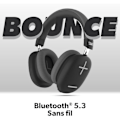 Miniatyrbild 2 av 4: Bluetooth-hörlurar - T'nB - Bounce Max - Batteritid 50 timmar - Passiv brusreducering - Inbyggd mikrofon Svart grå