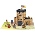 Miniatyrbillede 2 af 5: Byggelegetøj - Jeujura - 8028 - Borg - Katapult - 270 dele i træ Beige