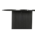 Miniatyrbillede 2 af 4: moderne sort træ, marmor 80 cm sofabord