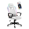 Miniatyrbillede 1 af 4: Gaming stol - HUZARO - Force 2.5 RGB - LED-belysning - Åndbart stof - Ergonomisk design Vit