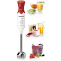 Miniatyrbillede 5 af 5: BOSCH ErgoMixx MSM64110 stavblender - 450W - Fod i rustfrit stål - 4 skarpe knive - 2 hastigheder - 600 ml gradueret skål - hvid/rød