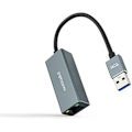 Miniatyrbillede 1 af 2: NANOCABLE 10.03.0405 - USB 3.0 til Gigabit Ethernet-konverter 10/100/1000 Mbps, aluminium, grå, 15 cm