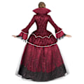 Miniatyrbillede 3 af 3: Vampyr dronning kostume - MY OTHER ME - Flere størrelser - Sort - Rød - Polyester Svart röd
